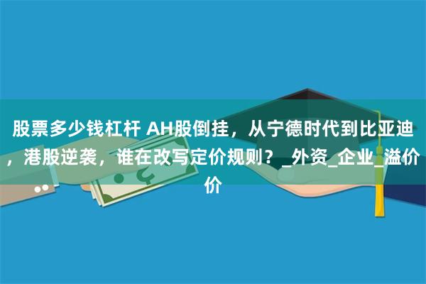 股票多少钱杠杆 AH股倒挂，从宁德时代到比亚迪，港股逆袭，谁在改写定价规则？_外资_企业_溢价