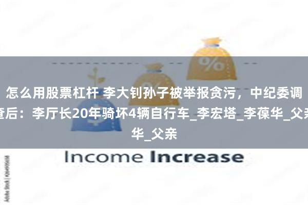 怎么用股票杠杆 李大钊孙子被举报贪污，中纪委调查后：李厅长20年骑坏4辆自行车_李宏塔_李葆华_父亲